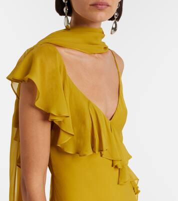 Mayara ruffled georgette gown | De La Vali