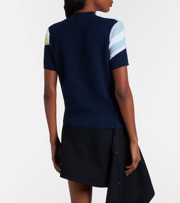 Pullover in bouclé di misto cotone con intarsio | Loewe