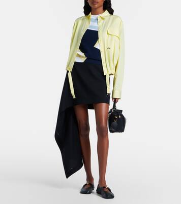 Pullover in bouclé di misto cotone con intarsio | Loewe