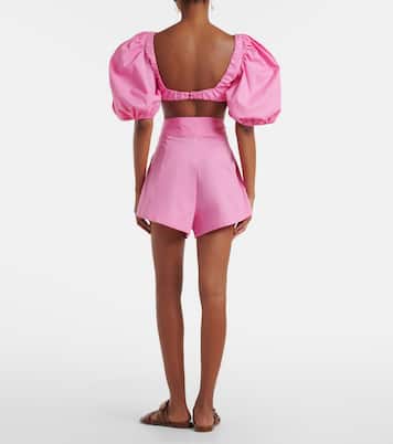 棉质阔腿短裤 | Adriana Degreas