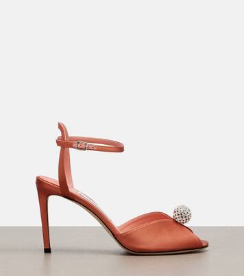 Verzierte Sandalen Sacora aus Satin | Jimmy Choo