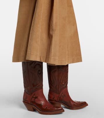 Wesley pleated cotton corduroy midi skirt | Gabriela Hearst
