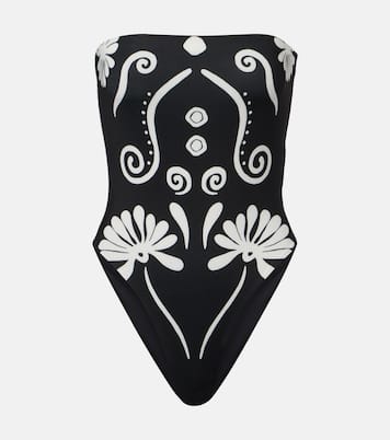 Lore printed strapless swimsuit | Cala de la Cruz