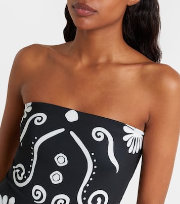 Lore printed strapless swimsuit | Cala de la Cruz