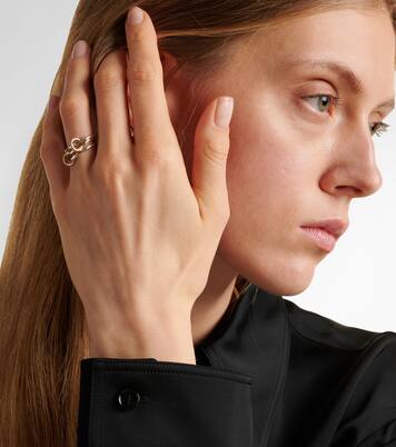 Solarium 18kt yellow gold and sterling silver linked rings | Spinelli Kilcollin