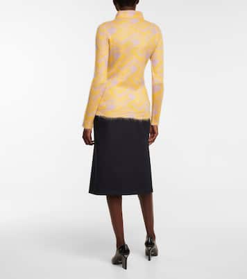 马海毛混纺Polo衫式毛衣 | Prada