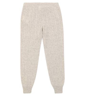 Metallic cable-knit sweatpants | Brunello Cucinelli Kids