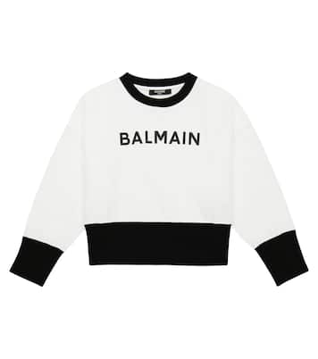 Sweat-shirt en coton à logo | Balmain Kids