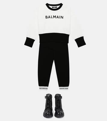 Sweat-shirt en coton à logo | Balmain Kids