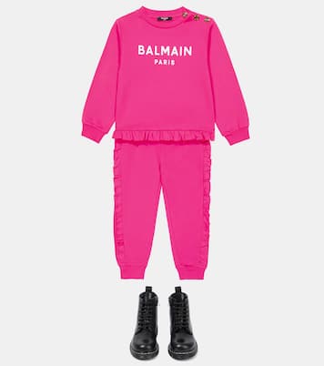 Pantaloni sportivi in cotone | Balmain Kids