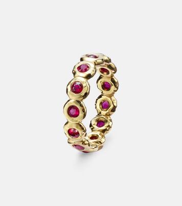 Anillo Nesting Gem de oro de 18 ct con rubíes | Octavia Elizabeth
