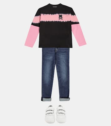 Face printed cotton jersey top | Acne Studios Kids