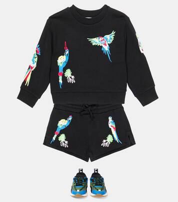 Printed cotton sweatshirt and shorts set | Stella McCartney Kids