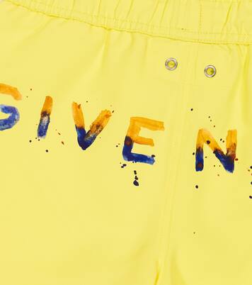 Paint logo swim shorts | Givenchy Kids