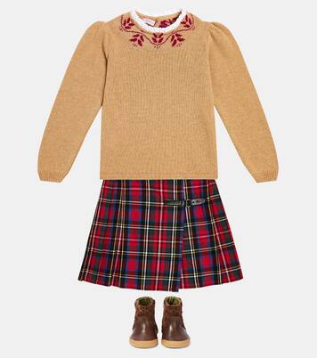Lidia wool-blend intarsia sweater | La Coqueta