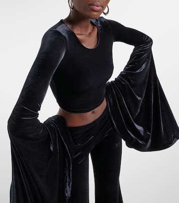 Cropped-Top aus Samt | Vetements