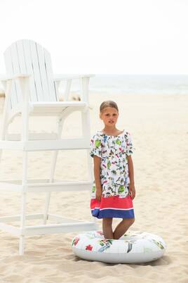 Robe rayée imprimée en coton | Patachou