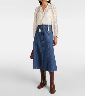 Cotton lace blouse | Frame