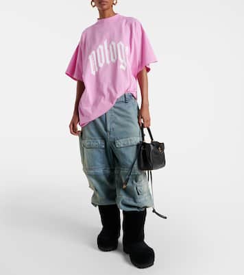 Camiseta en jersey de algodón estampada | Balenciaga