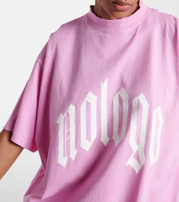 Camiseta en jersey de algodón estampada | Balenciaga