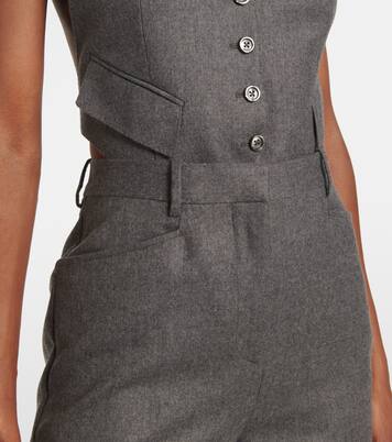 Pantalones bootcut de sarga de lana | Tom Ford