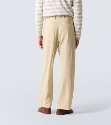 Cotton and wool viyella suit pants | Auralee