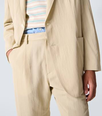 Cotton and wool viyella suit pants | Auralee