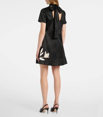 Robe Ilana en satin à fleurs | Staud