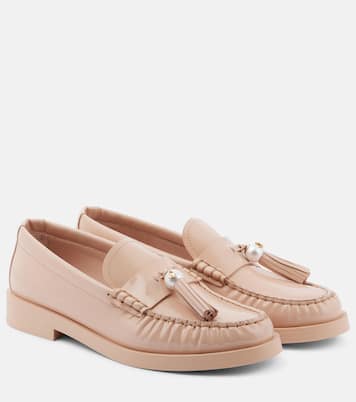 Loafers Addie aus Lackleder mit Zierperle | Jimmy Choo