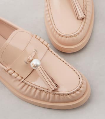 Loafers Addie aus Lackleder mit Zierperle | Jimmy Choo