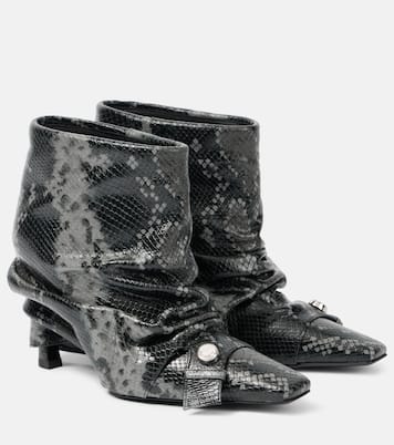 Juno 95 snake-effect leather ankle boots | The Attico