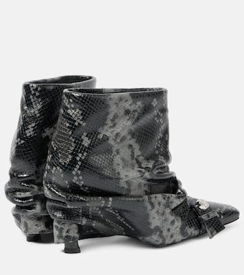 Juno 95 snake-effect leather ankle boots | The Attico