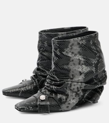 Juno 95 snake-effect leather ankle boots | The Attico