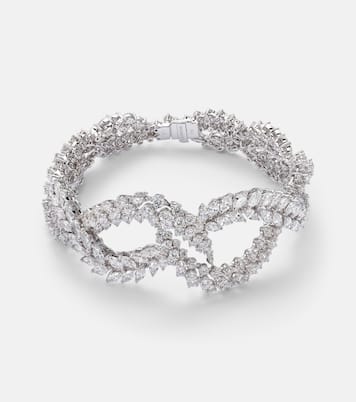 Y-Couture 18kt white gold bangle with diamonds | Yeprem