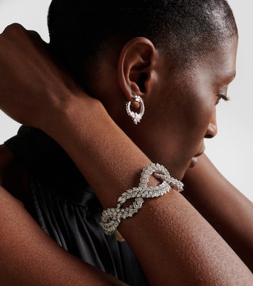 Y-Couture 18kt white gold bangle with diamonds | Yeprem