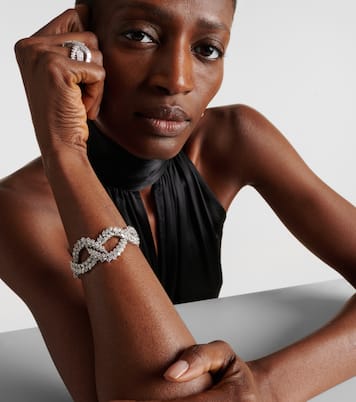 Y-Couture 18kt white gold bangle with diamonds | Yeprem