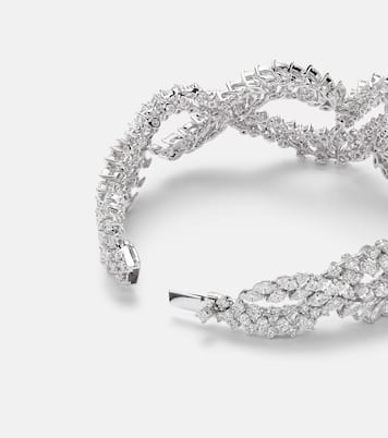 Y-Couture 18kt white gold bangle with diamonds | Yeprem