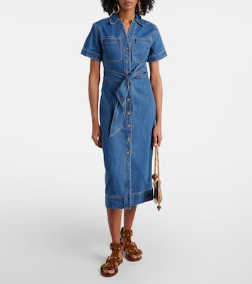 Vestido camisero Tabby de algodón | Veronica Beard