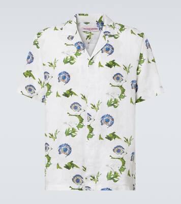 Camicia bowling Maitan in lino con stampa | Orlebar Brown