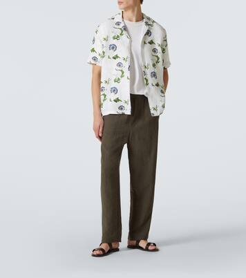 Camicia bowling Maitan in lino con stampa | Orlebar Brown