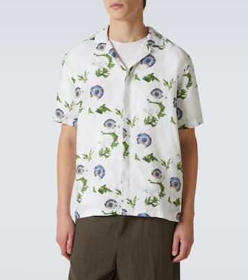 Camicia bowling Maitan in lino con stampa | Orlebar Brown