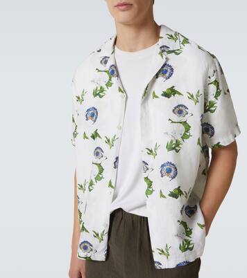 Camicia bowling Maitan in lino con stampa | Orlebar Brown
