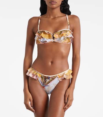 Bikini Ascension floral con volantes | Zimmermann