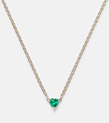 Collana Baby Heart in oro giallo 18kt con smeraldo | Shay Jewelry