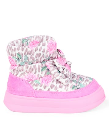 Printed bow-detail boots | Monnalisa