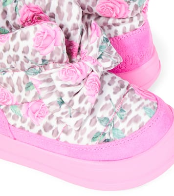 Printed bow-detail boots | Monnalisa
