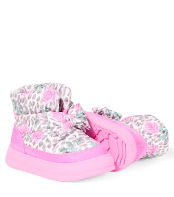 Printed bow-detail boots | Monnalisa