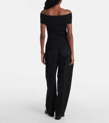 Ribbed-knit off-shoulder top | Givenchy