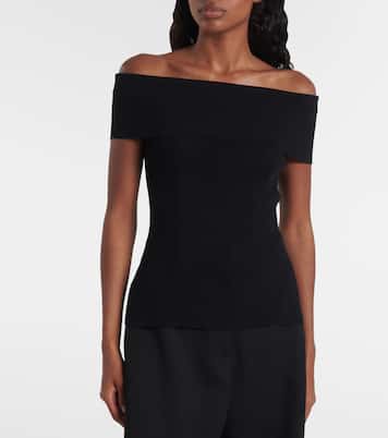 Ribbed-knit off-shoulder top | Givenchy