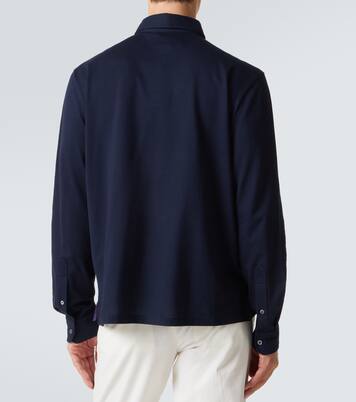 Cotton and cashmere polo shirt | Ralph Lauren Purple Label